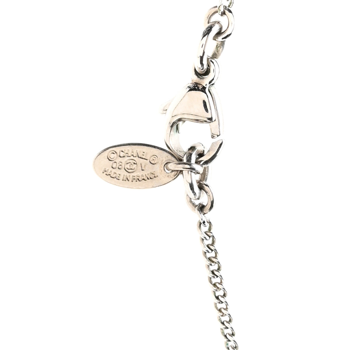 Crystal Timeless CC Necklace Silver