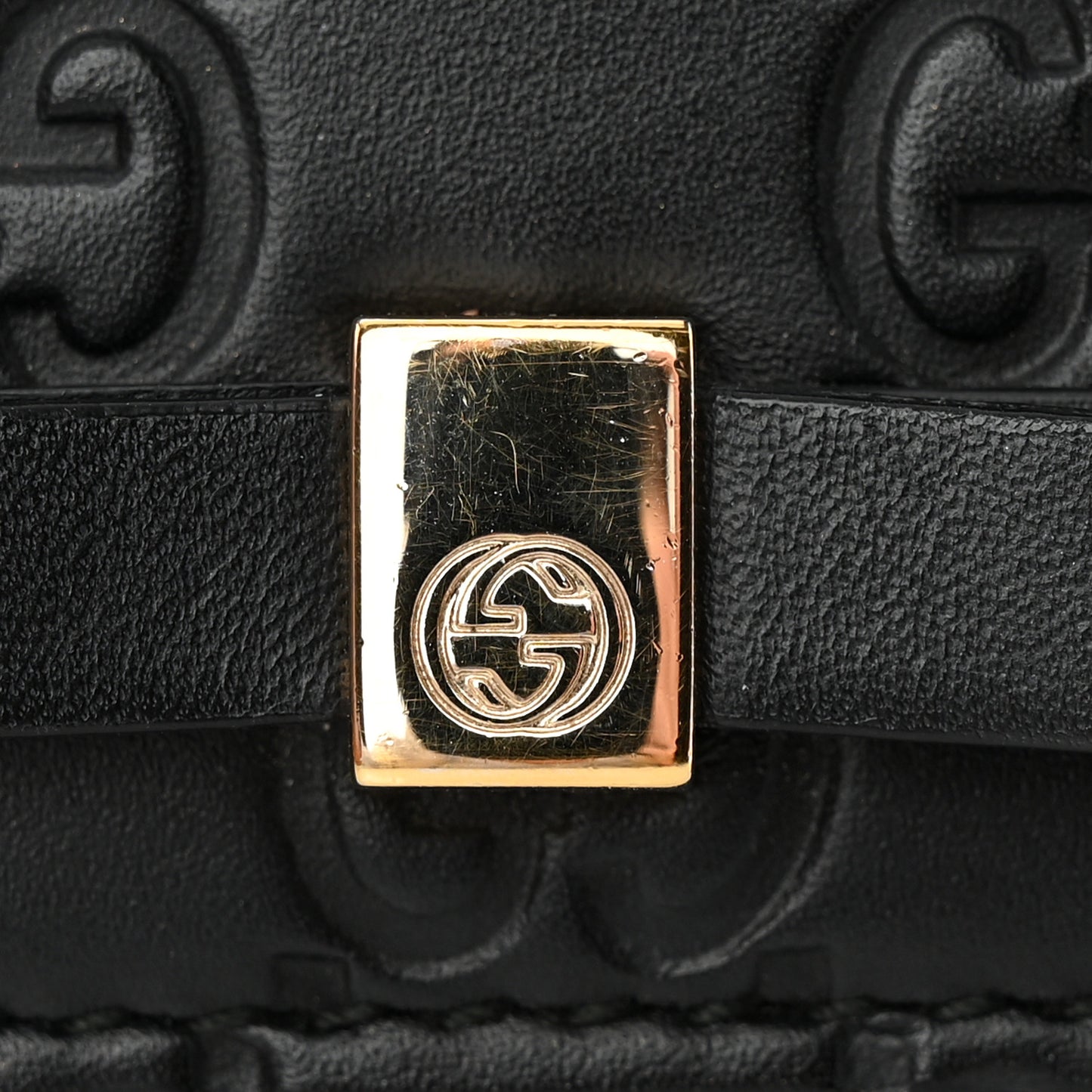 Guccissima Signature Bowy Chain Wallet Black