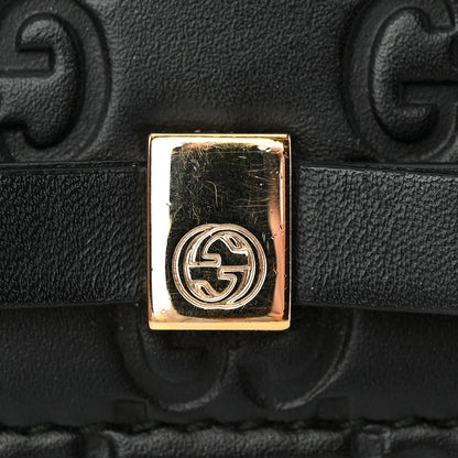 Gucci Guccissima Signature Bowy Chain Wallet Black 14 of 16
