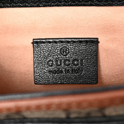 Gucci GG Supreme Monogram New Sakai Lux Calfskin Mini Padlock Flap Pocket Shoulder Bag Beige Ebony Black Cuir 6 of 15