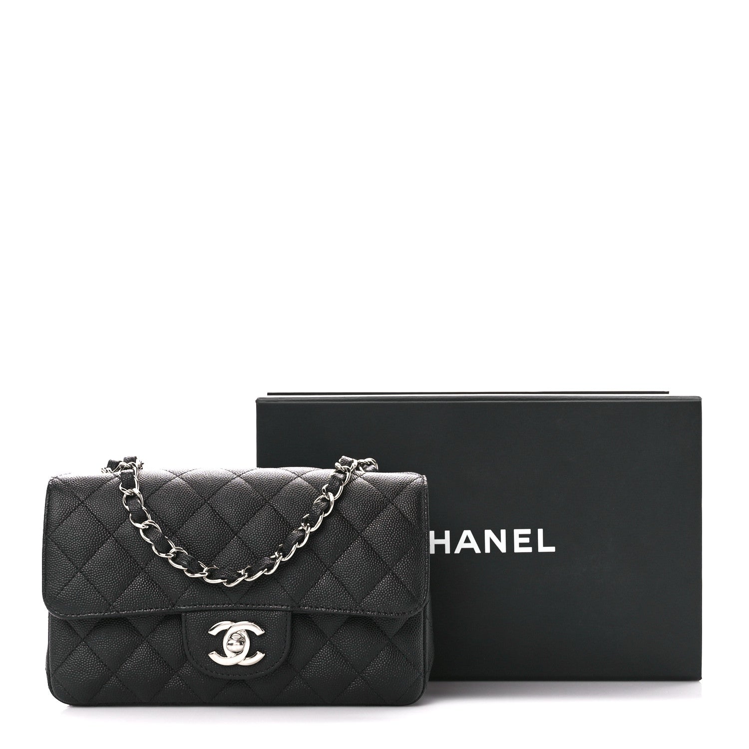 Chanel Caviar Quilted Mini Rectangular Flap Black 12 of 12