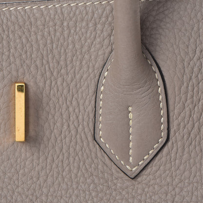 Hermes Taurillon Clemence Birkin 35 Gris Tourterelle 19 of 48