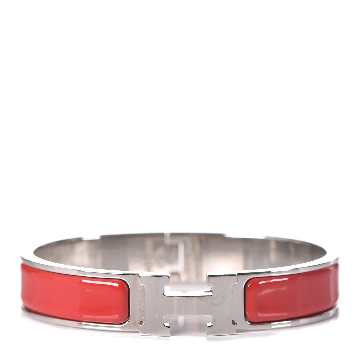 Enamel Narrow Clic Clac H Bracelet GM Red