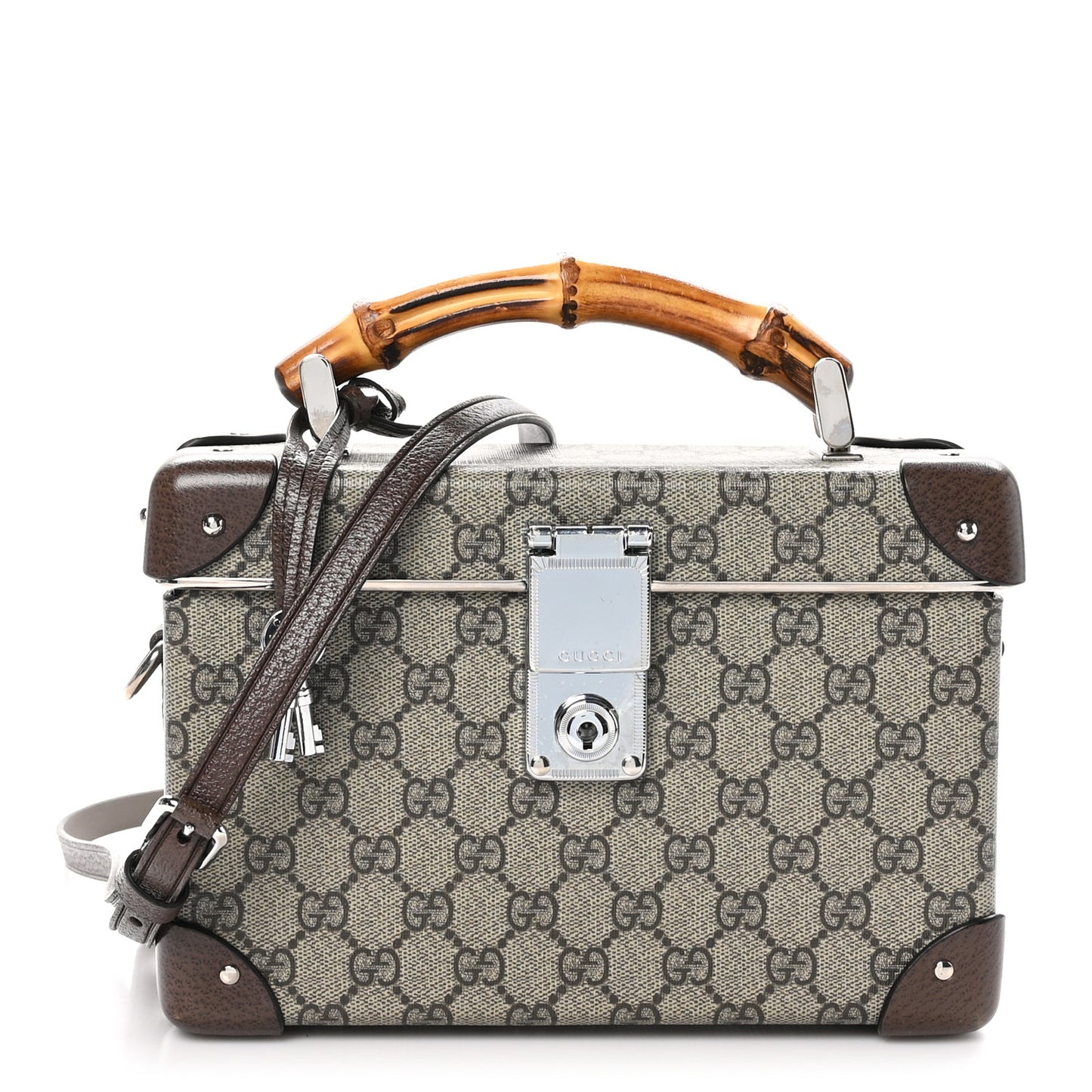 GG Supreme Monogram Globe-Trotter Beauty Case Brown