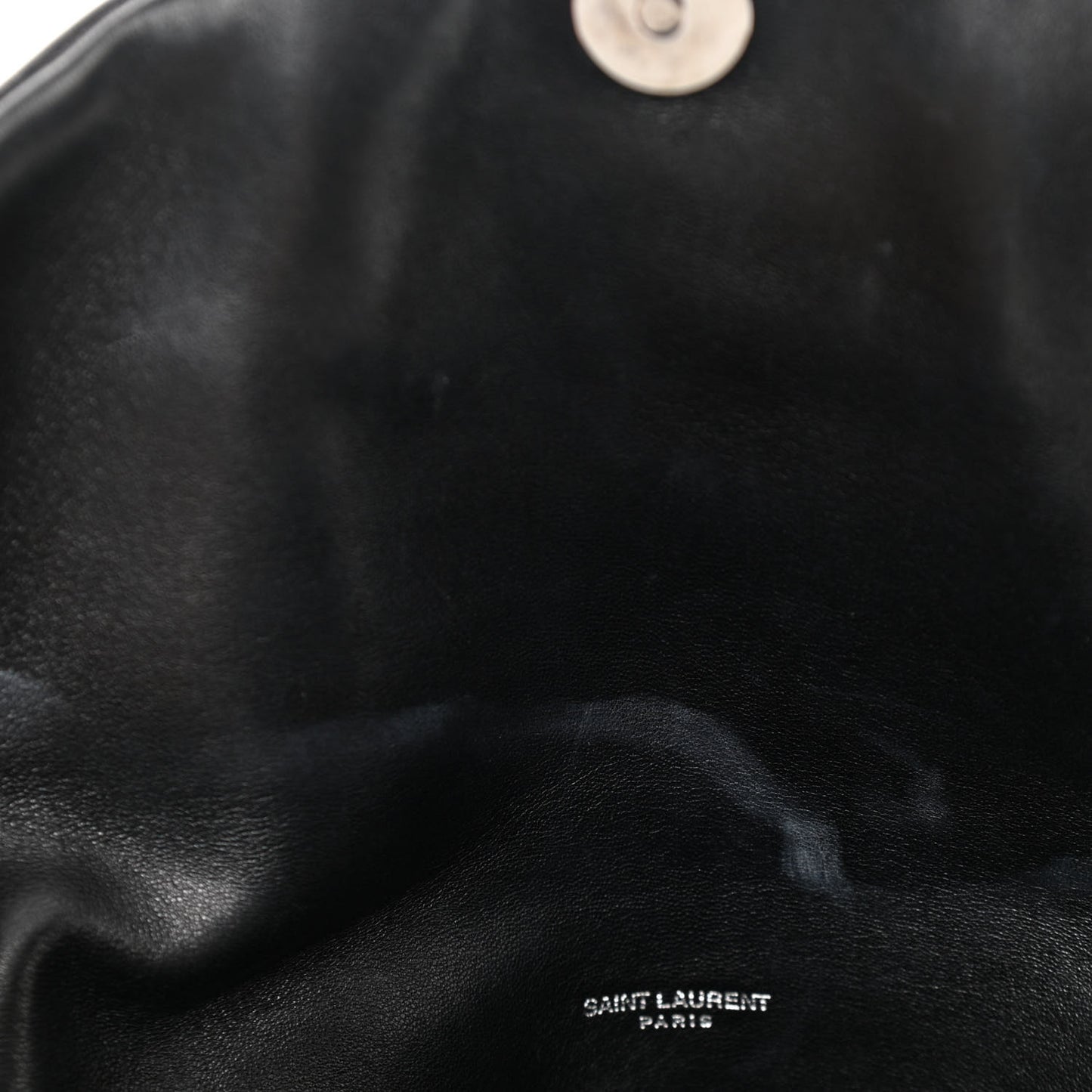 Lambskin Quilted Medium Loulou Puffer Monogram Chain Satchel Black
