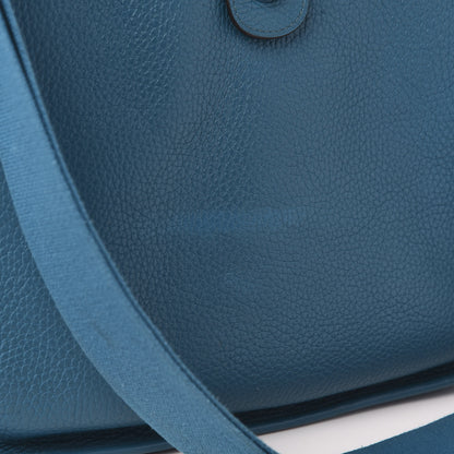 Hermes Taurillon Clemence Evelyne III GM Bleu Izmir 10 of 13