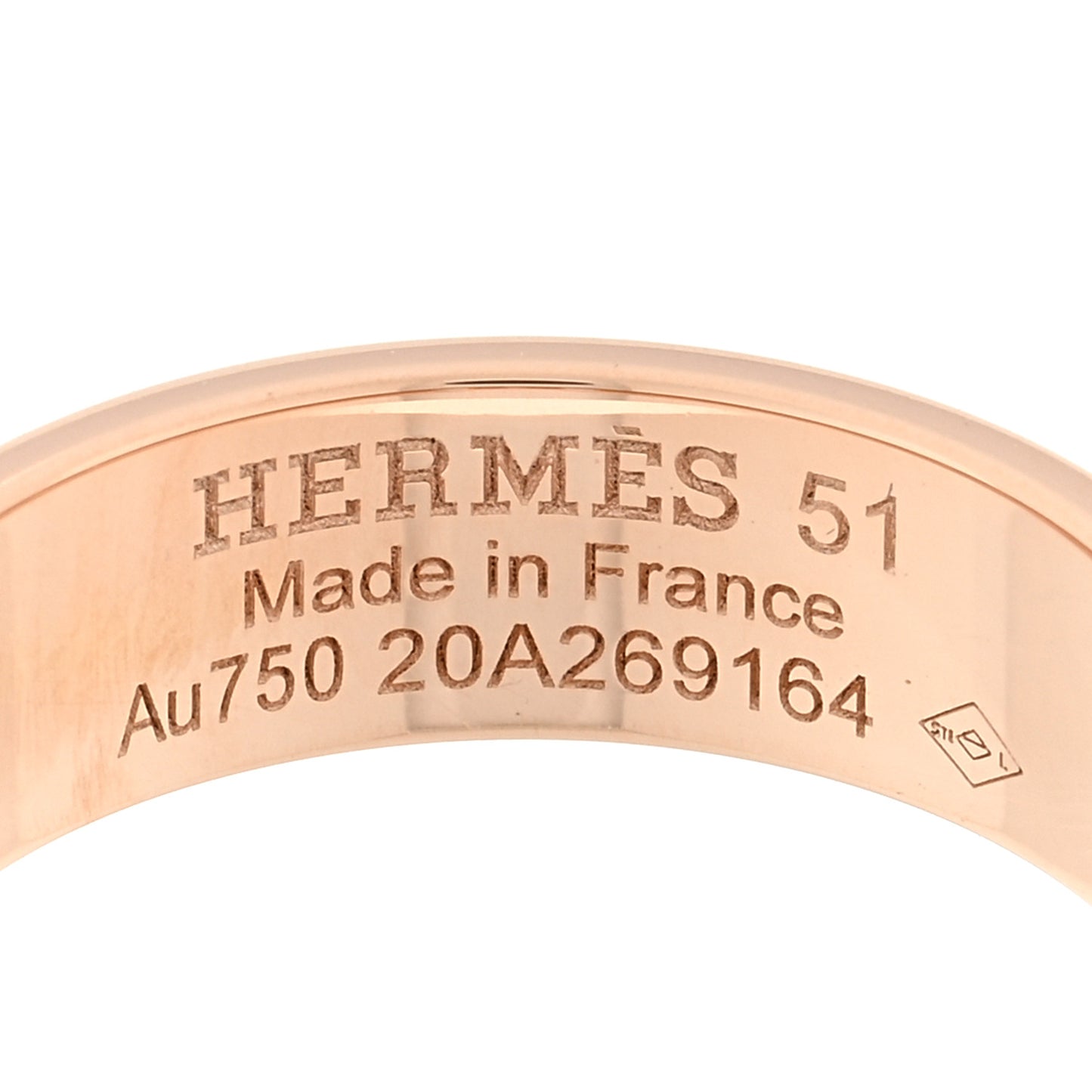 18K Rose Gold Diamond PM H D'Ancre Ring 51 5.75