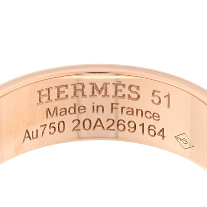 Hermes 18K Rose Gold Diamond PM H D'Ancre Ring 51 5.75 4 of 4