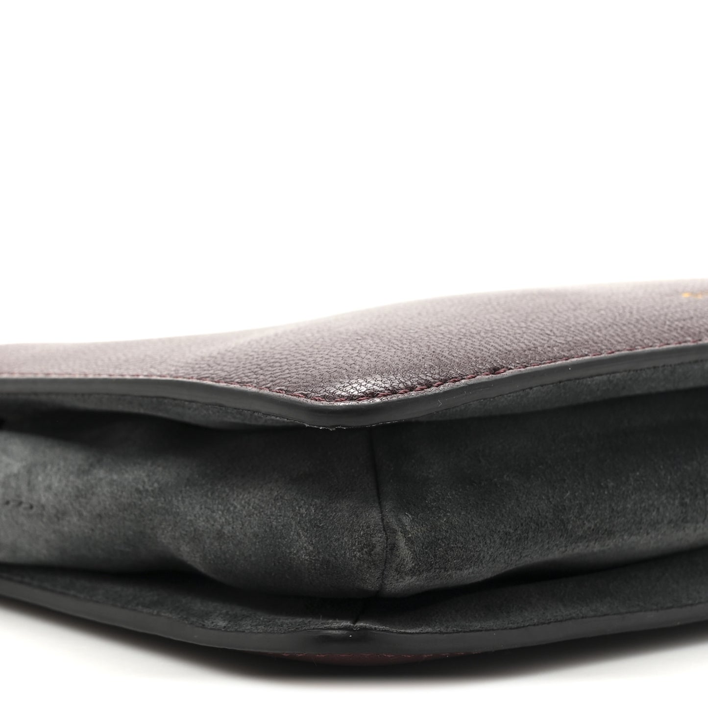 Goatskin Suede Cross 3 Crossbody Bag Aubergine Grey
