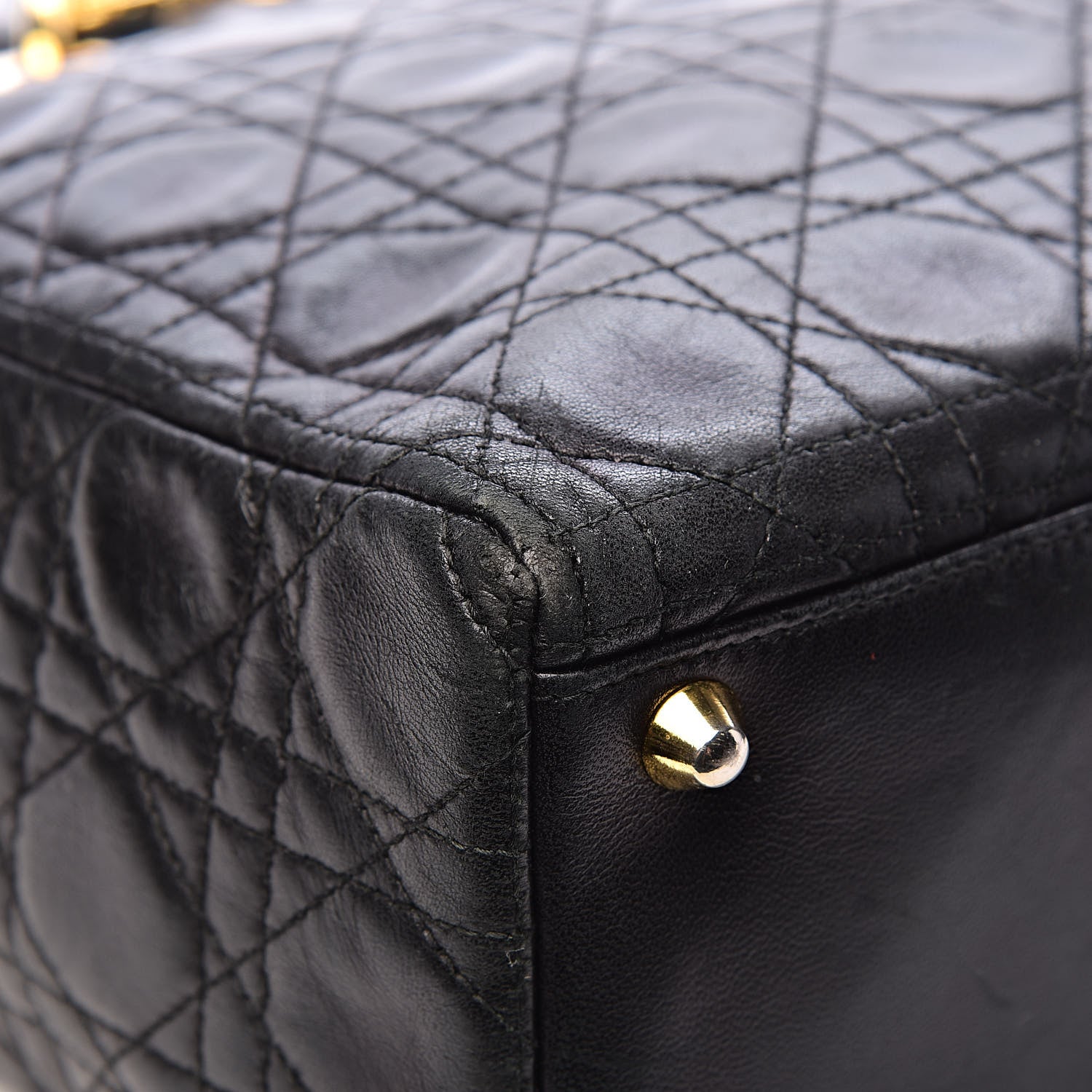 Christian Dior Lambskin Cannage Large Lady Dior Black 17 of 19