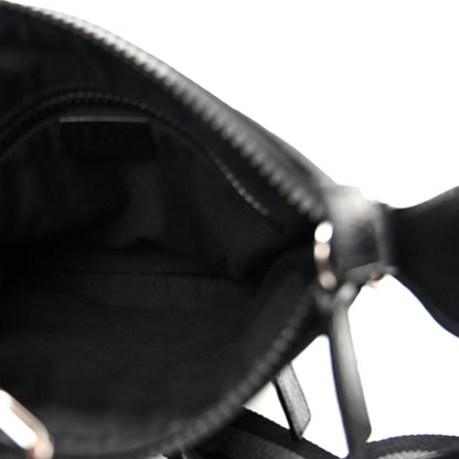 Gucci Nylon Monogram Mini Flat Messenger Bag Black 5 of 10