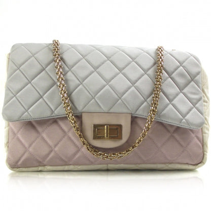 Chanel Graduated Quilted Fabric Classic Jumbo Flap 1 of 5