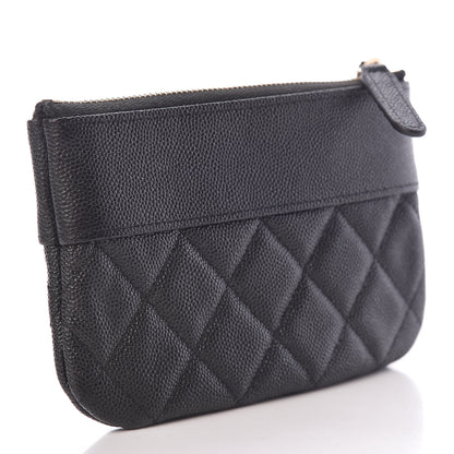 Chanel Caviar Quilted Small Vintage Mademoiselle Cosmetic Case Black 3 of 8