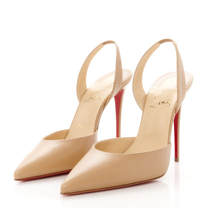 Christian Louboutin Kid O Kate Slingback 100 Pumps 40 Nude 3 of 8