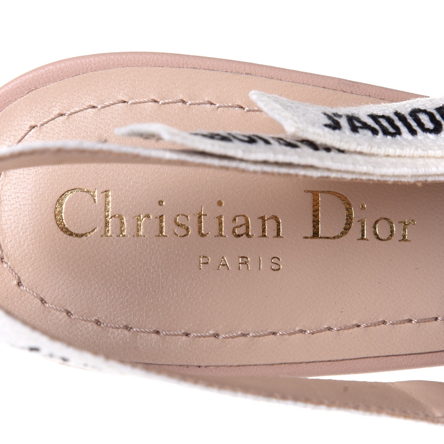 Christian Dior Technical Canvas Ribbon J'Adior Slingback 100mm Pumps 40 Powder Nude 9 of 10