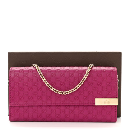 Gucci Soft Microguccissima Dice Chain Wallet Bright Bouganville 8 of 8