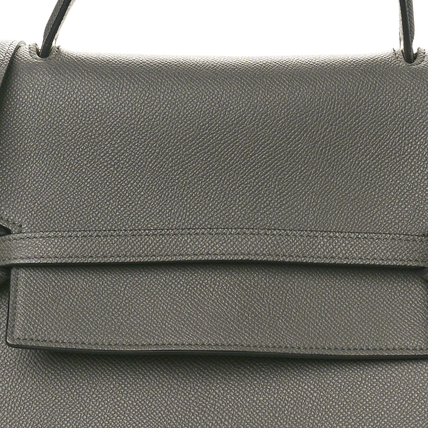 Grained Calfskin Mini Belt Bag Grey