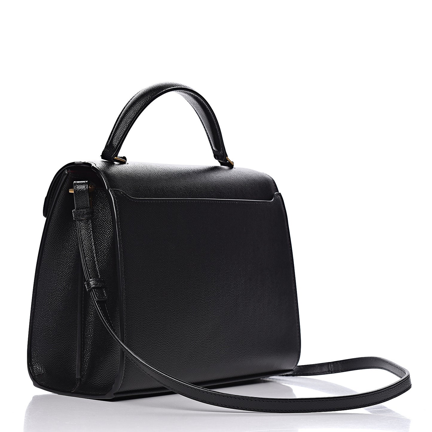 Grain de Poudre Medium Classic Monogram Cassandra Top Handle Black Rouge Legion