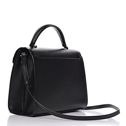 Saint Laurent Grain de Poudre Medium Classic Monogram Cassandra Top Handle Black Rouge Legion 4 of 13