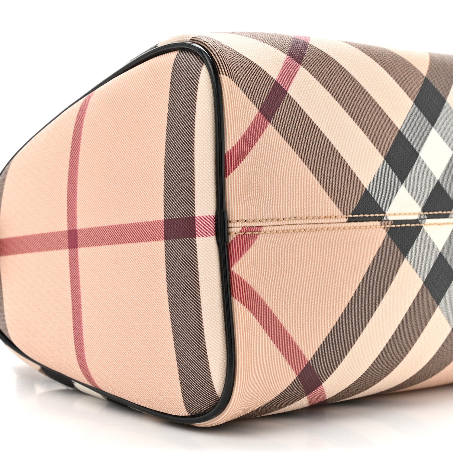 Burberry Nova Check Small Chester Bowling Bag Black 10 of 11