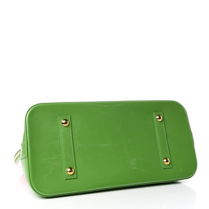 Louis Vuitton Vernis Roses Alma GM Vert Tonic 4 of 9