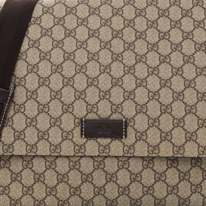 Gucci GG Plus Monogram Messenger Diaper Bag Dark Brown 8 of 12