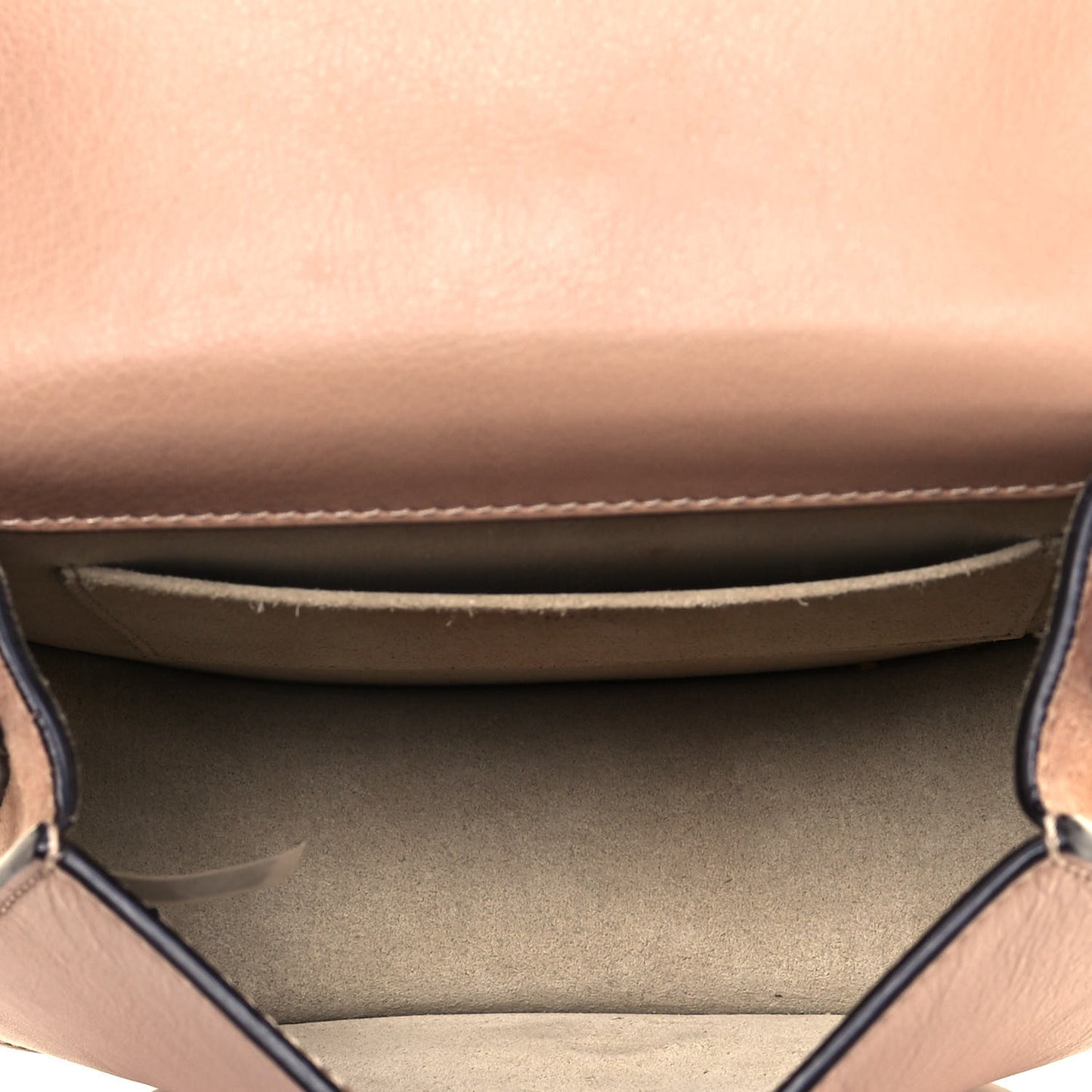 Calfskin Suede Small Nile Bracelet Bag Biscotti Beige