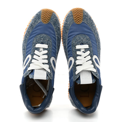 Loewe Brushed Suede Nylon Flow Runners Sneakers 38 Raw Denim 2 of 10