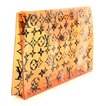 Louis Vuitton PVC Monogram Printed Envelope Pouch Orange 3 of 6