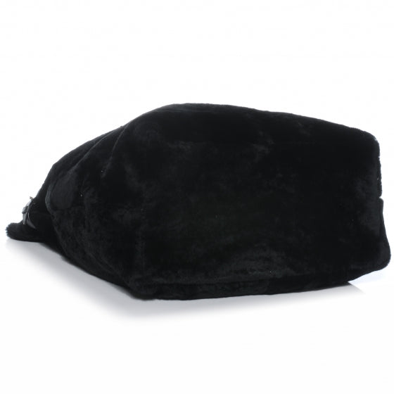 Lamb Fur George V Reversible Bag Black