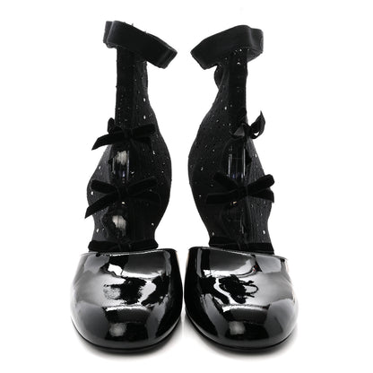 Chanel Mixed Fabric Patent Strass Short Boots 40 Black 3 of 8