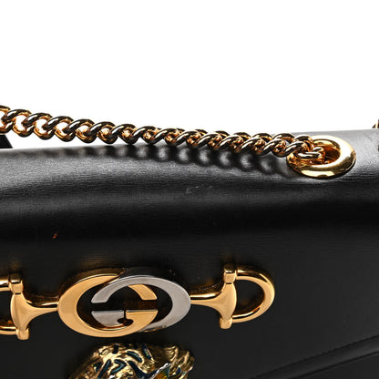 Gucci Vitello Palmellato Lux Crystal Medium Rajah Shoulder Bag Black 12 of 12