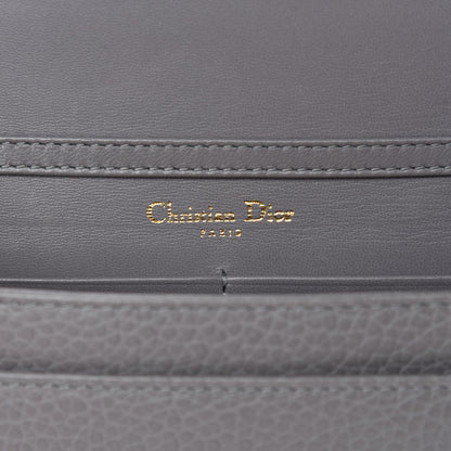 Christian Dior Grained Calfskin Diorama Wallet on Chain Pouch Gris 8 of 11