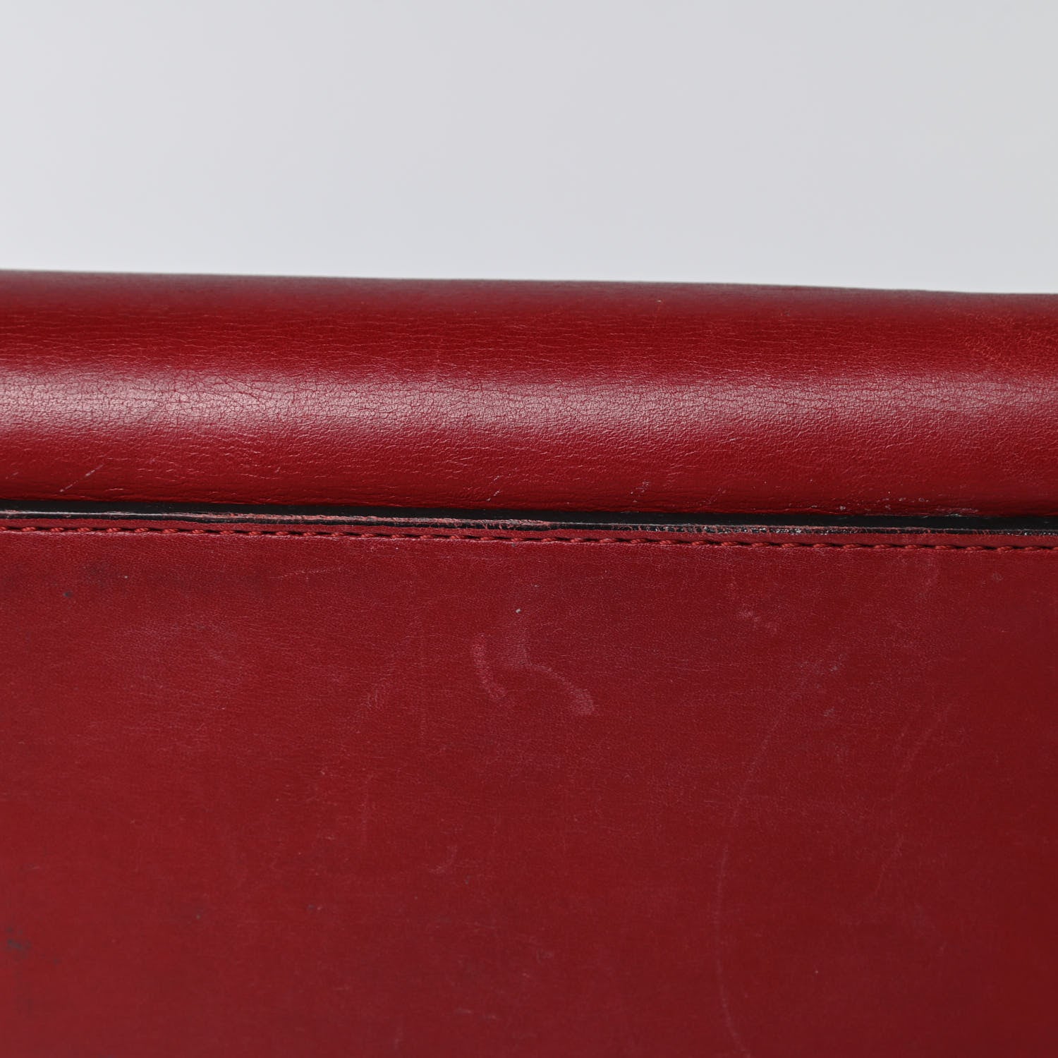 Celine Smooth Calfskin Medium Edge Shoulder Bag Red 17 of 24