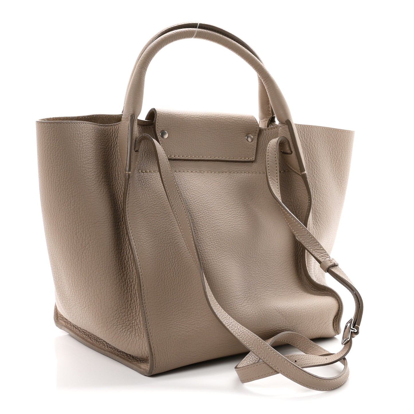 Supple Grained Calfskin Small Big Bag Light Taupe