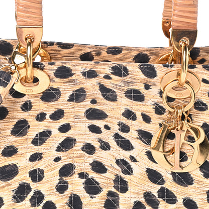 Christian Dior Canvas Leopard Print Medium Lady Dior 7 of 9