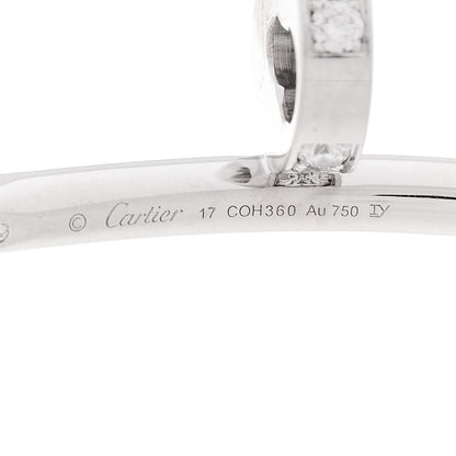 Cartier 18K White Gold Diamond Juste Un Clou Bracelet 17 5 of 5