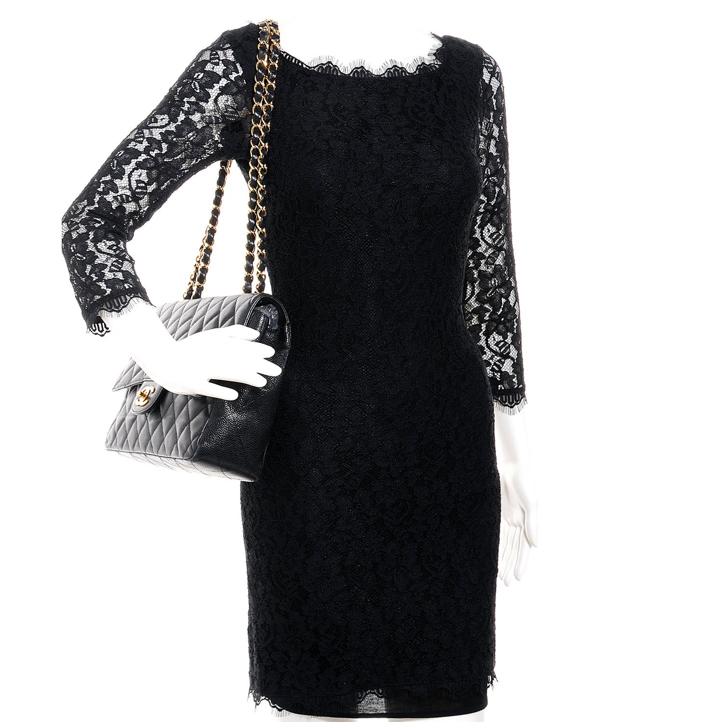 Caviar Jumbo Flap Black