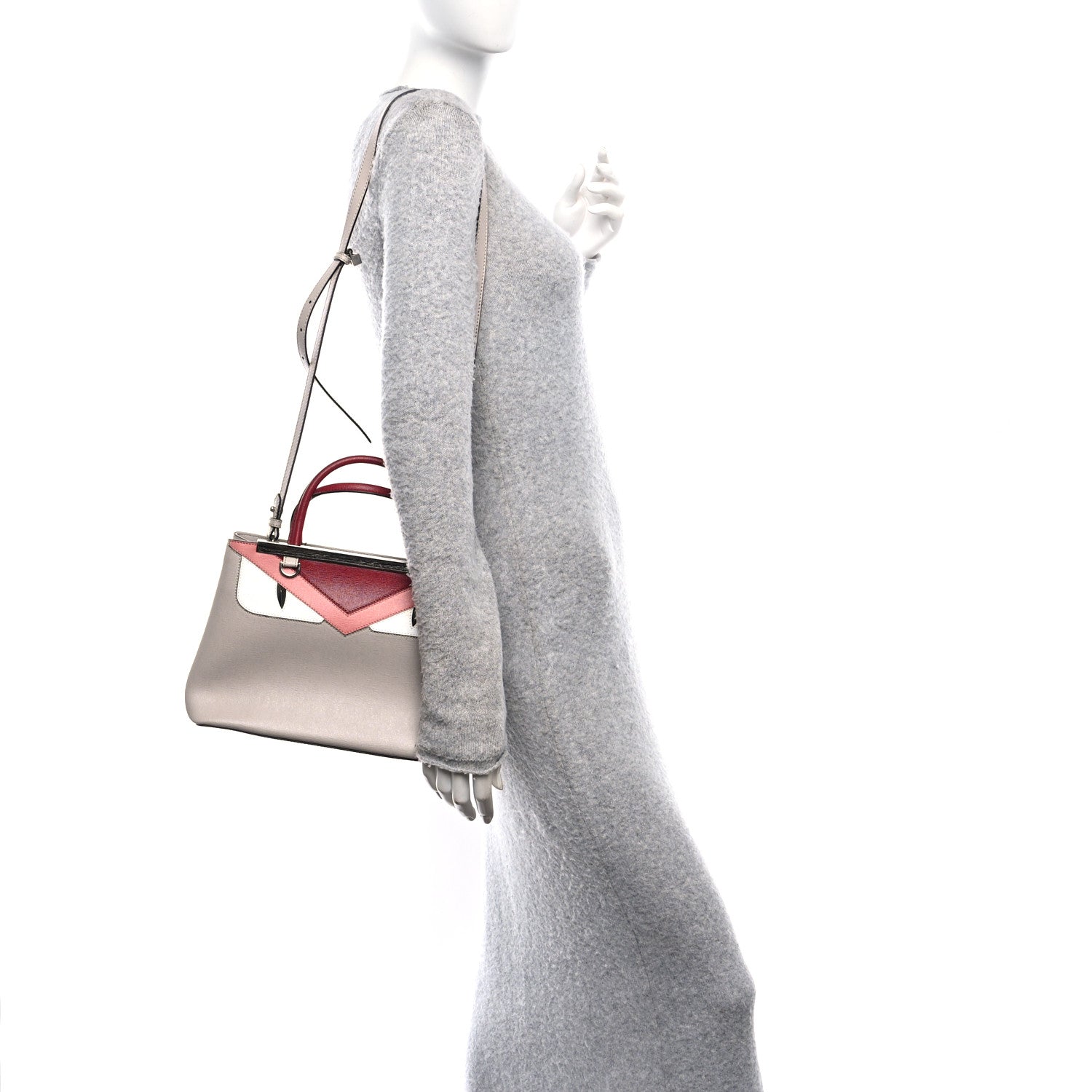 Fendi Vitello Elite Monster Petite 2Jours Tote Polvere Ribes Multicolor 2 of 10
