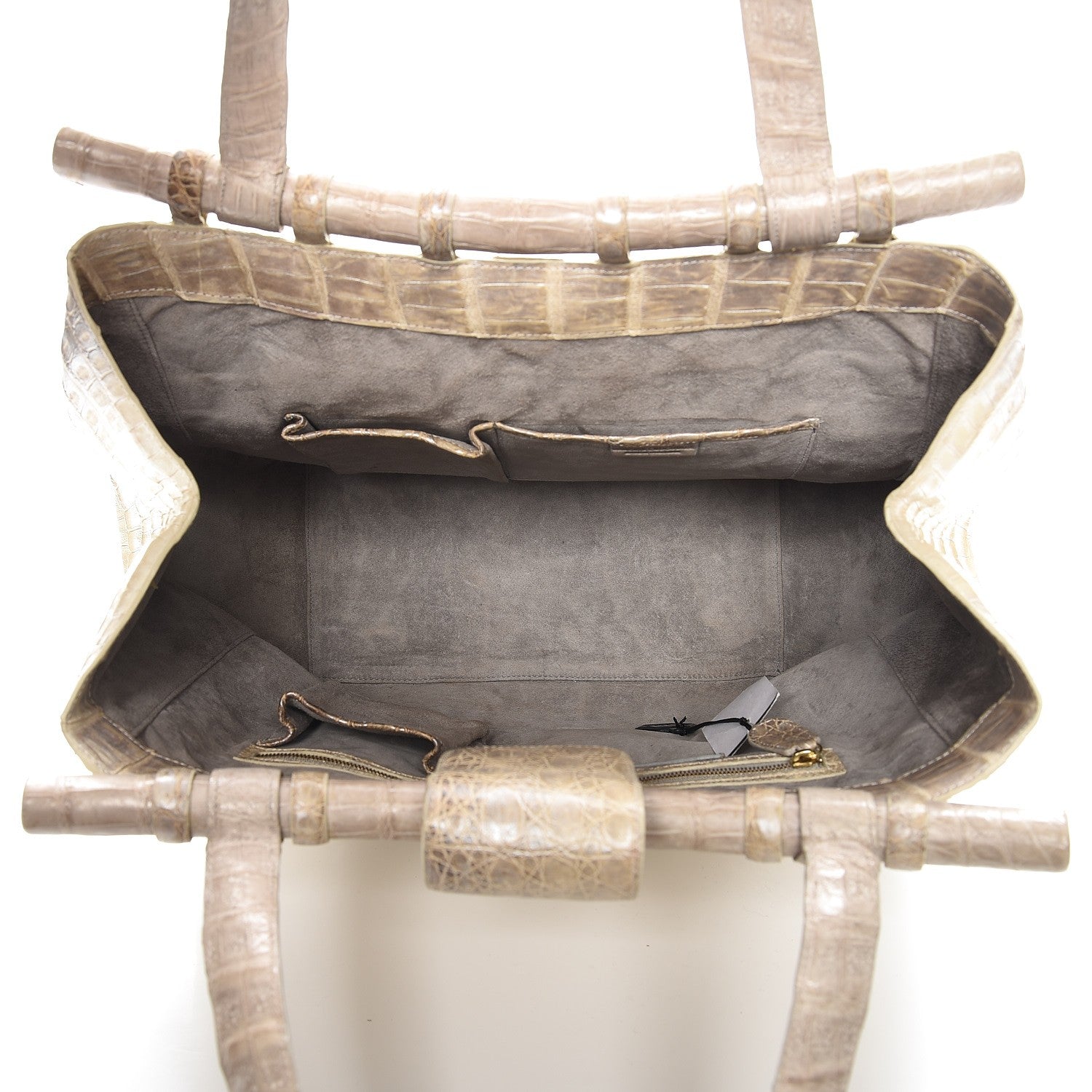 Nancy Gonzalez Crocodile Tote Silver 5 of 12