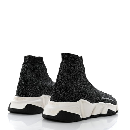 Balenciaga Laminated Knit Bi-Color Sole Womens Speed Sneakers 36 Black White 4 of 7