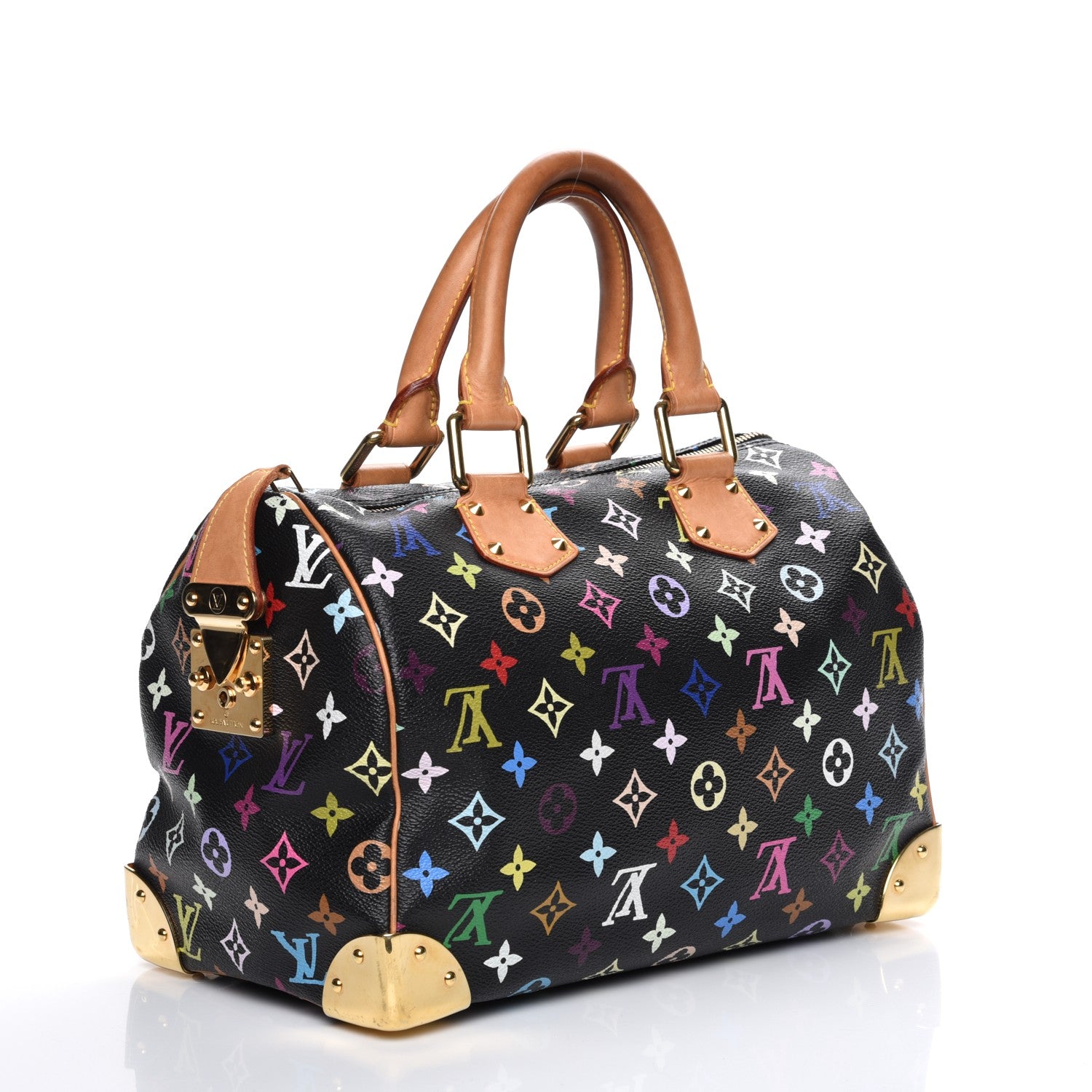 Louis Vuitton Monogram Multicolor Speedy 30 Black 3 of 7