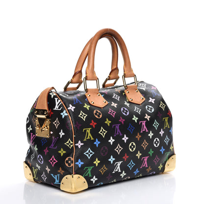 Louis Vuitton Monogram Multicolor Speedy 30 Black 3 of 7