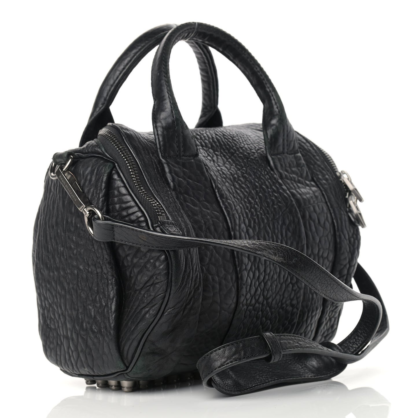 Pebbled Lambskin Rockie Black Rhodium Hardware
