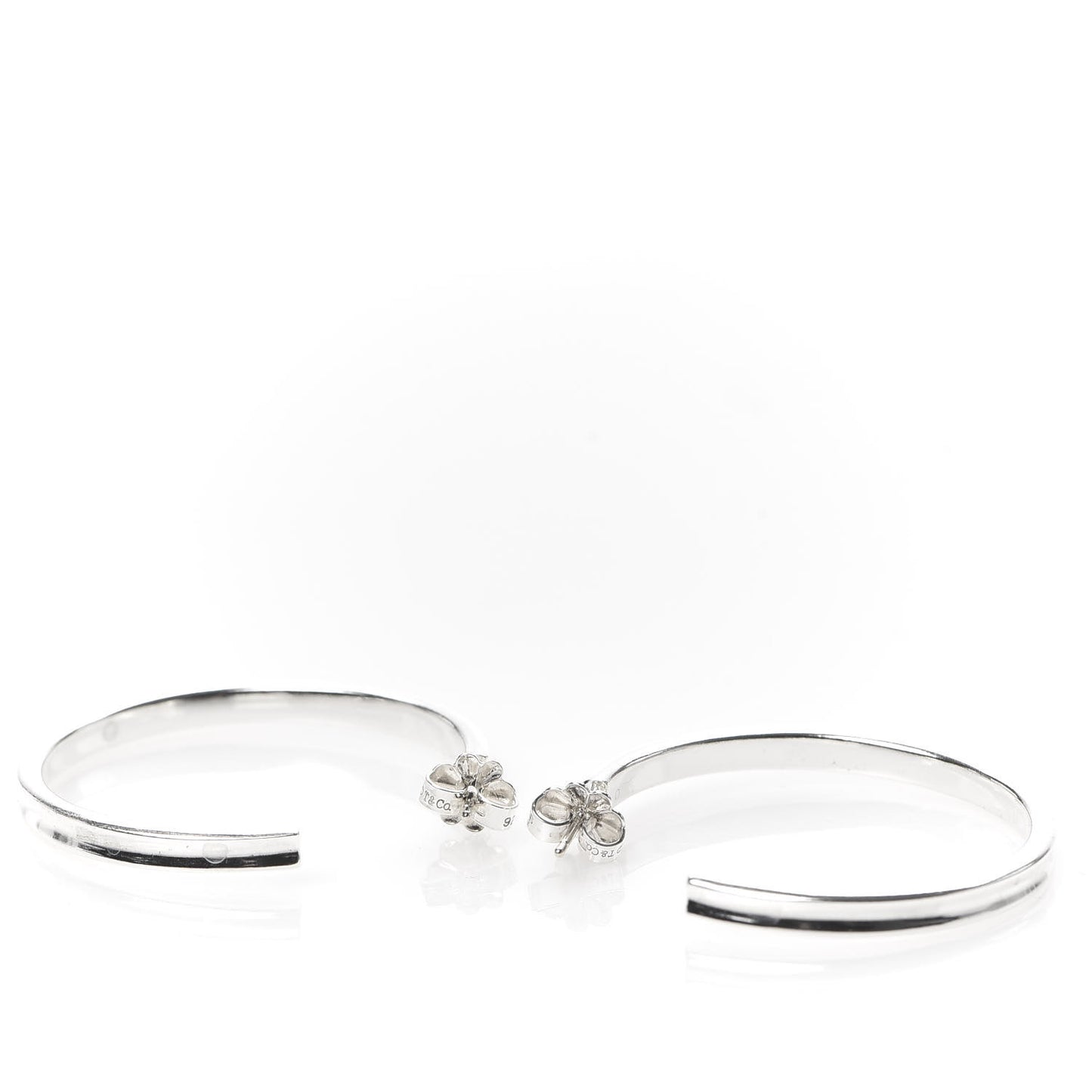 Sterling Silver Medium Narrow 1837 Hoop Earrings