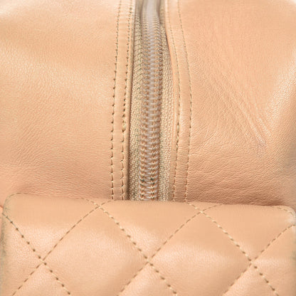 Chanel Calfskin Quilted Large Cambon Multipocket Reporter Beige Black 21 of 21