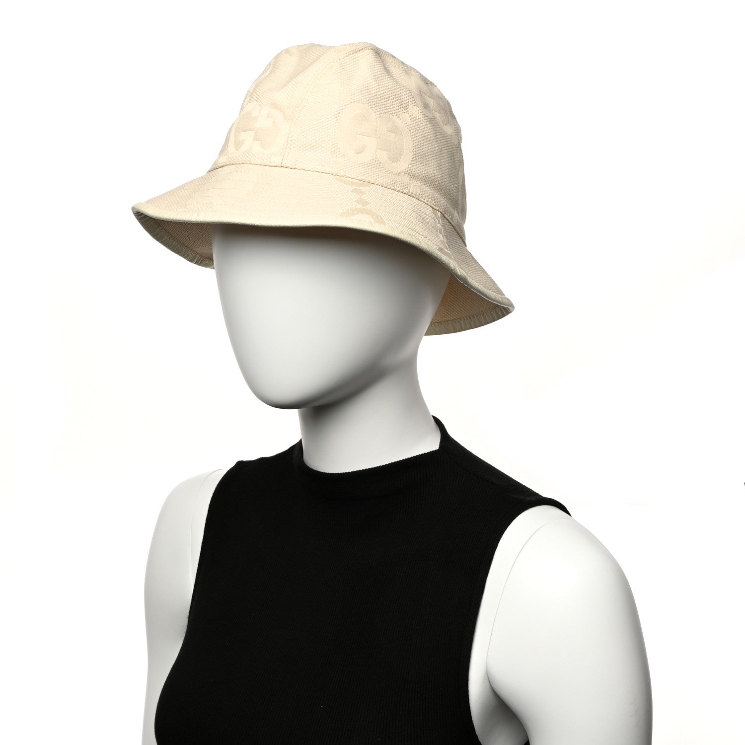Gucci Monogram Jumbo GG Mosteria Bucket Hat L Beige 2 of 10