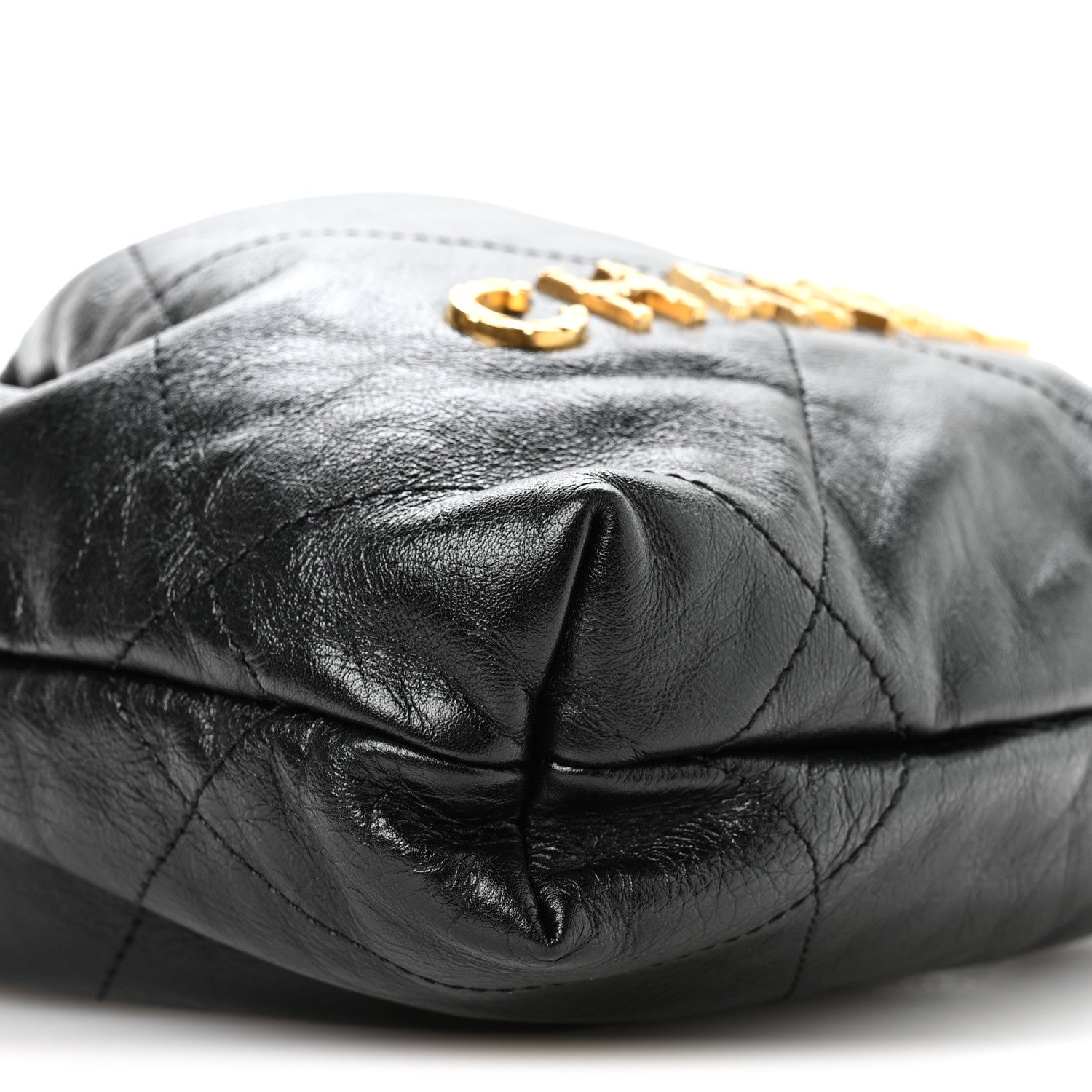 Chanel Shiny Crumpled Calfskin Quilted Pearl Mini Chanel 22 Black 9 of 10