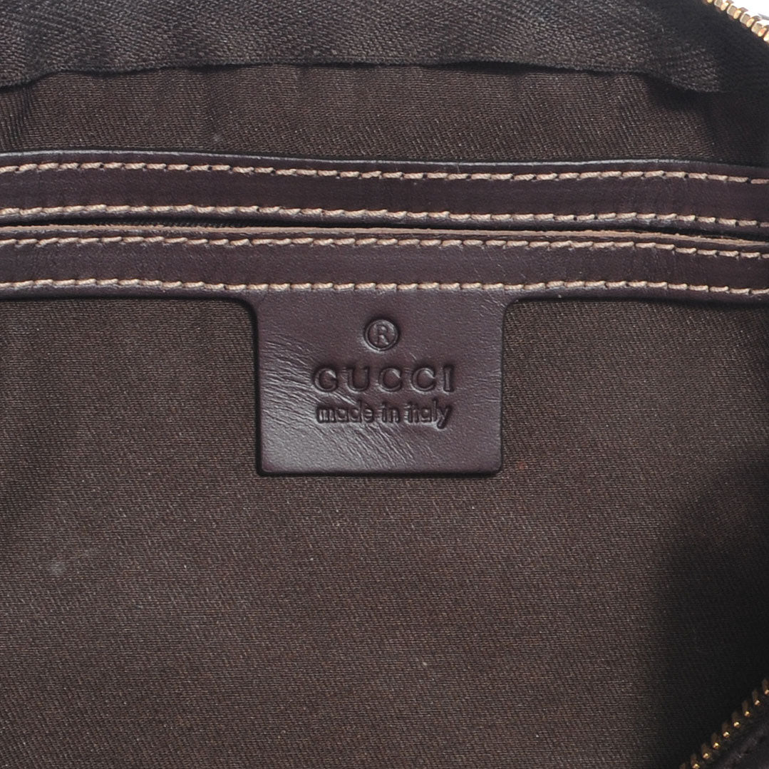 Gucci Monogram Vintage Web Small Boston Ebony 6 of 7