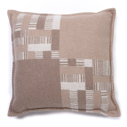 Hermes Wool Cashmere Avalon Paper Block Pillow Ecru Naturel 1 of 3